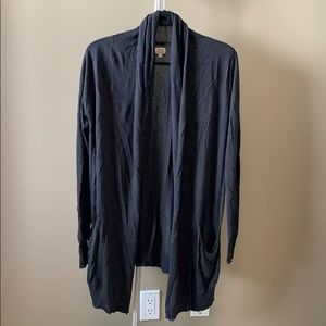 Aritzia Wilfred Grey Long Cardigan